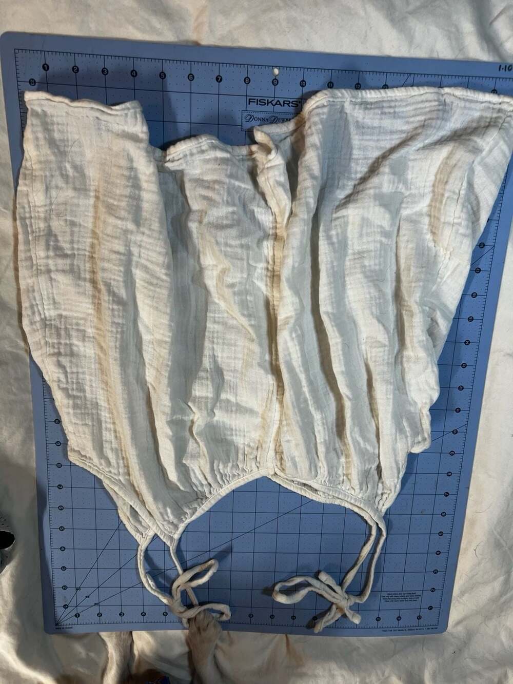 White Double Gauze Crinkle Blouse